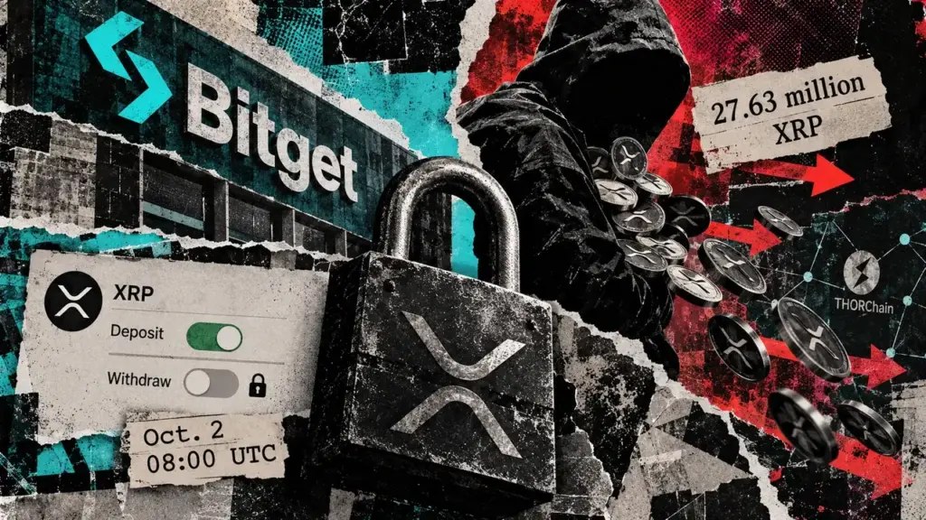 Bitget freezes XRP withdrawals as 27M stolen tokens move Bitget freezes XRP withdrawals as 27M stolen tokens move